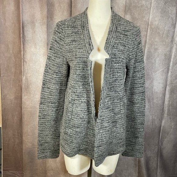 LOU & GRAY Women’s Gray Boucle Open Wool Blend Jacket - Size Small - Picture 1 of 11